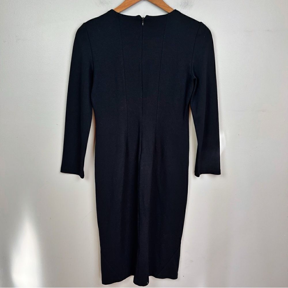 Armani Collezioni Black Body Contour Fitted Dress Small - Picture 4 of 9